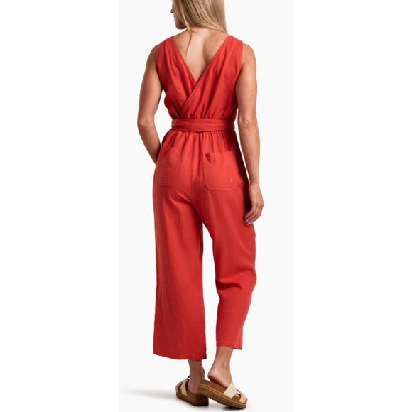 NWOT Kühl Fresco Linen Blend Jumpsuit Romper One Piece Women's Small - Picture 13 of 15